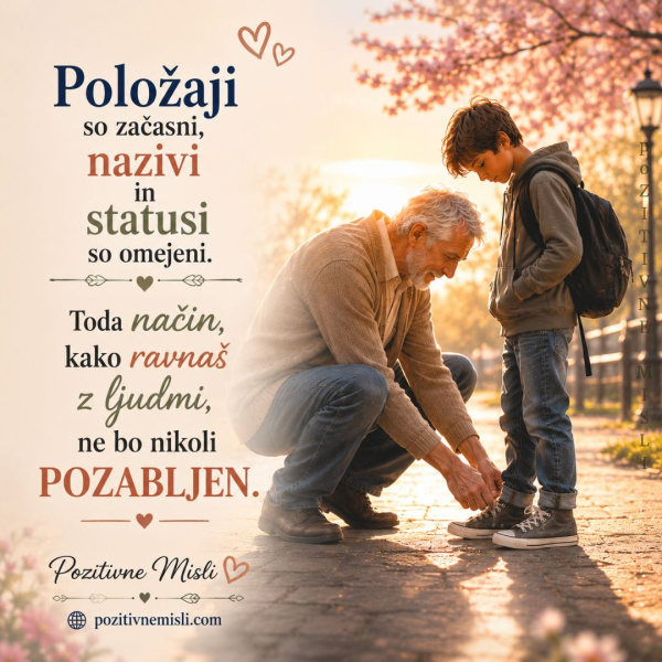 Položaji so začasni nazivi in statusi