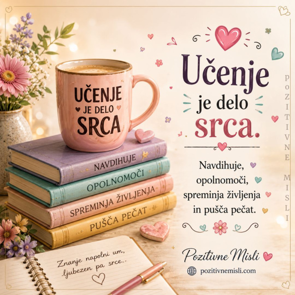 Učenje je delo srca - misli o učenju
