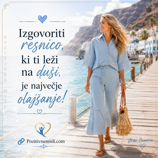 Izgovoriti resnico je največje olajšanje