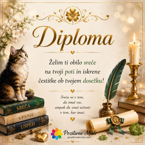 Diploma - zaključek šole -  misli