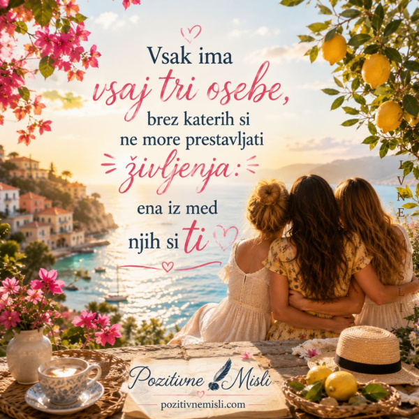 Vsak ima vsaj tri osebe