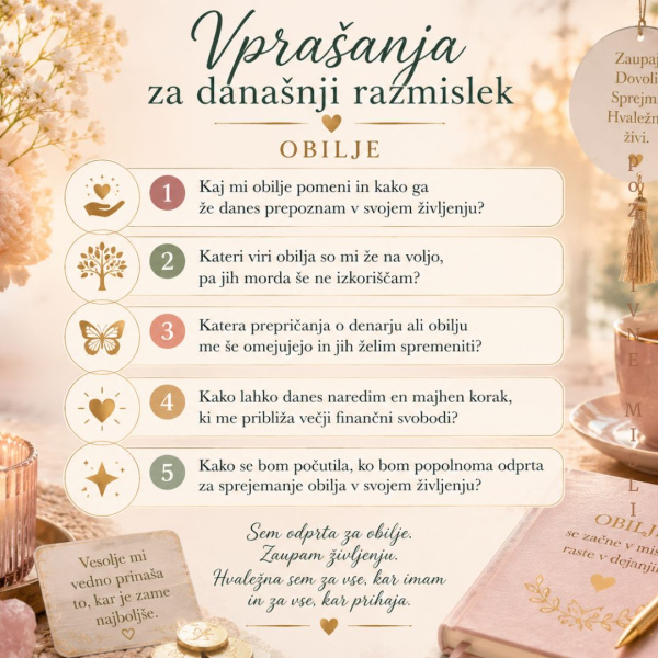 Vprašanja za razmislek - obilje