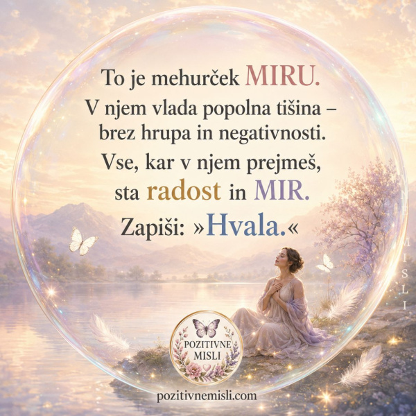 Jutrišni sončni vzod  - mehurček miru