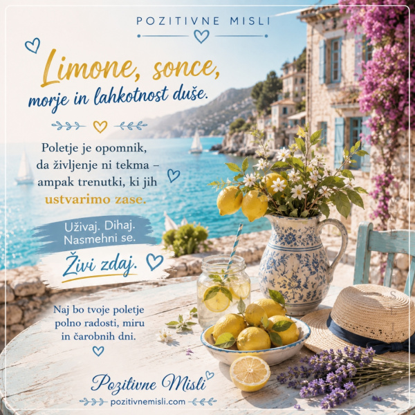 Limone, sonce, morje - poletne misli