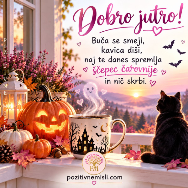 Noč čarovnic - dobro jutro buča se smeji
