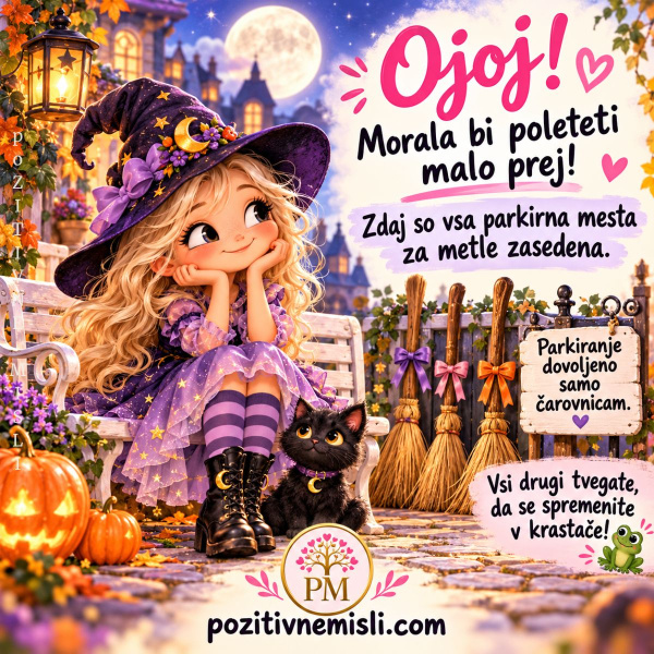 Noč čarovnic - morala bi poleteti malo prej