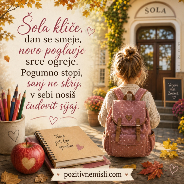 Šola kliče - lep misel za šolski dan