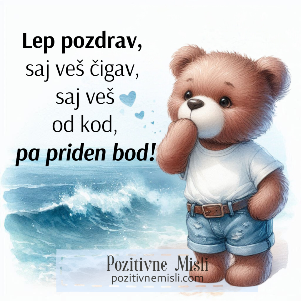 Poljub, pozdrav - Lepe misli