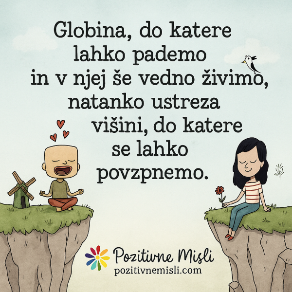 Globina, do katere lahko pademo in v njej še