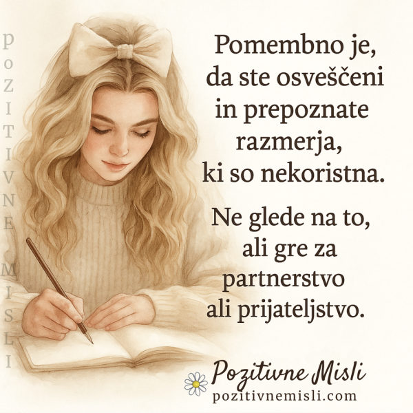 Pomembno je, da ste osveščeni