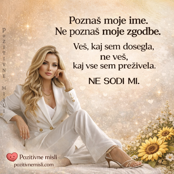 Misli o življenju - poznaš moje ime