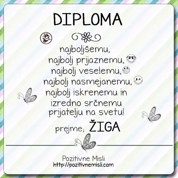 Diploma- prijatelj Žiga 