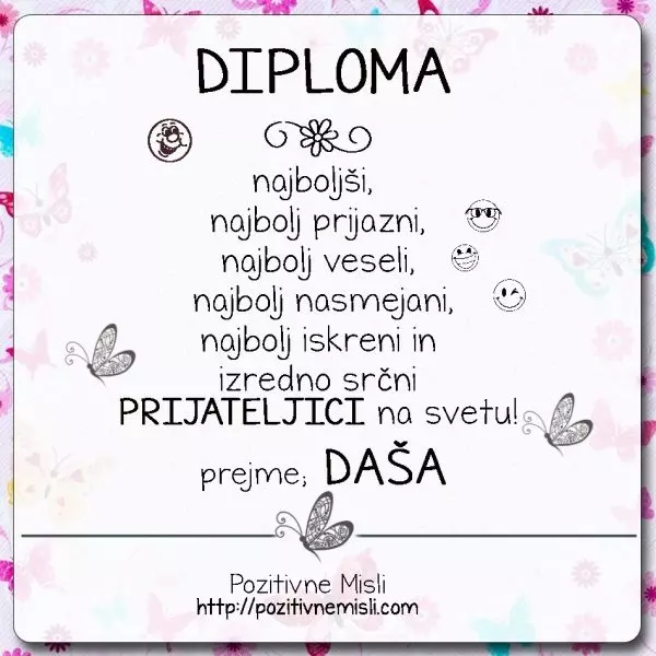 Daša - Diploma za prijatelja