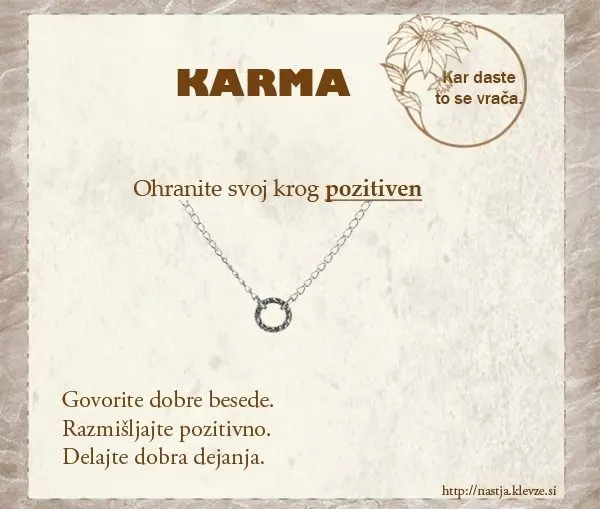 Karma - pozitivne misli o karmi