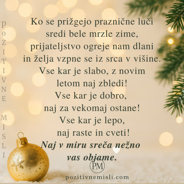 Ko se prižgejo praznične luči sredi bele  mrzle zime